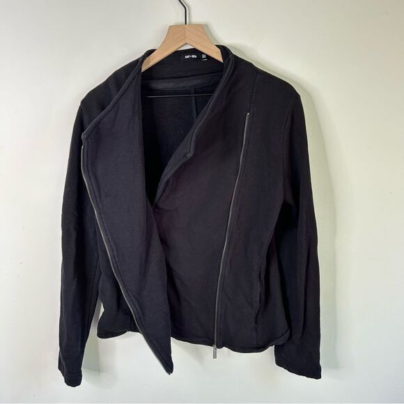 Saint and Sofia Organic Cotton Biker Jacket - Black size 12 - Picture 6 of 16